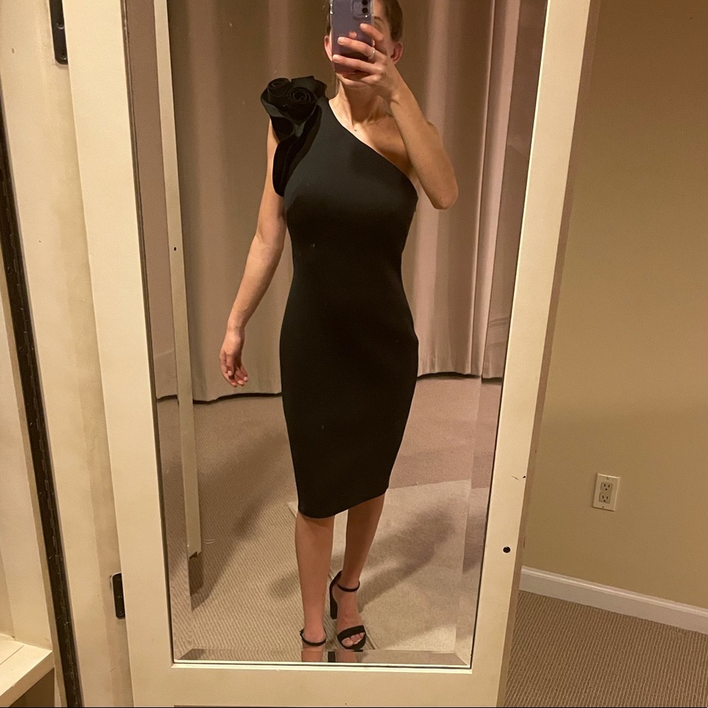 Black one shoulder dress